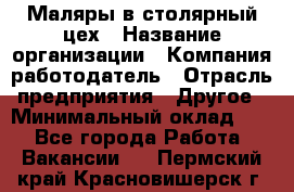 Маляры в столярный цех › Название организации ­ Компания-работодатель › Отрасль предприятия ­ Другое › Минимальный оклад ­ 1 - Все города Работа » Вакансии   . Пермский край,Красновишерск г.